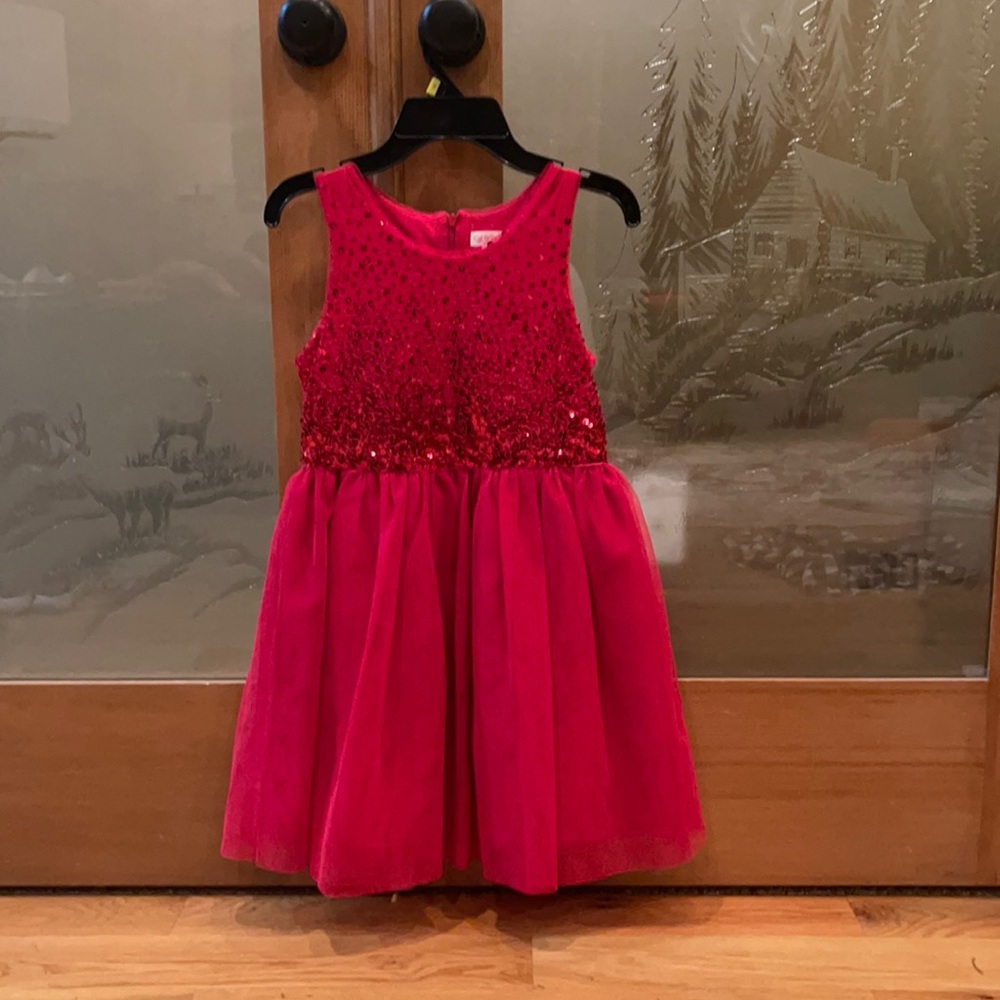 Girls Cat & Jack holiday dress. Red. Size M (7-8).